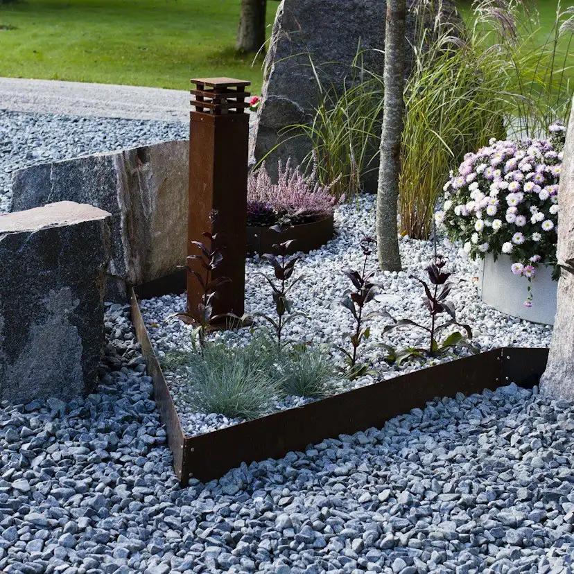 Planteringskant Flexigarden Corten Övergång