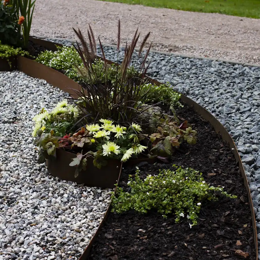 Planteringskant Flexigarden Corten Övergång