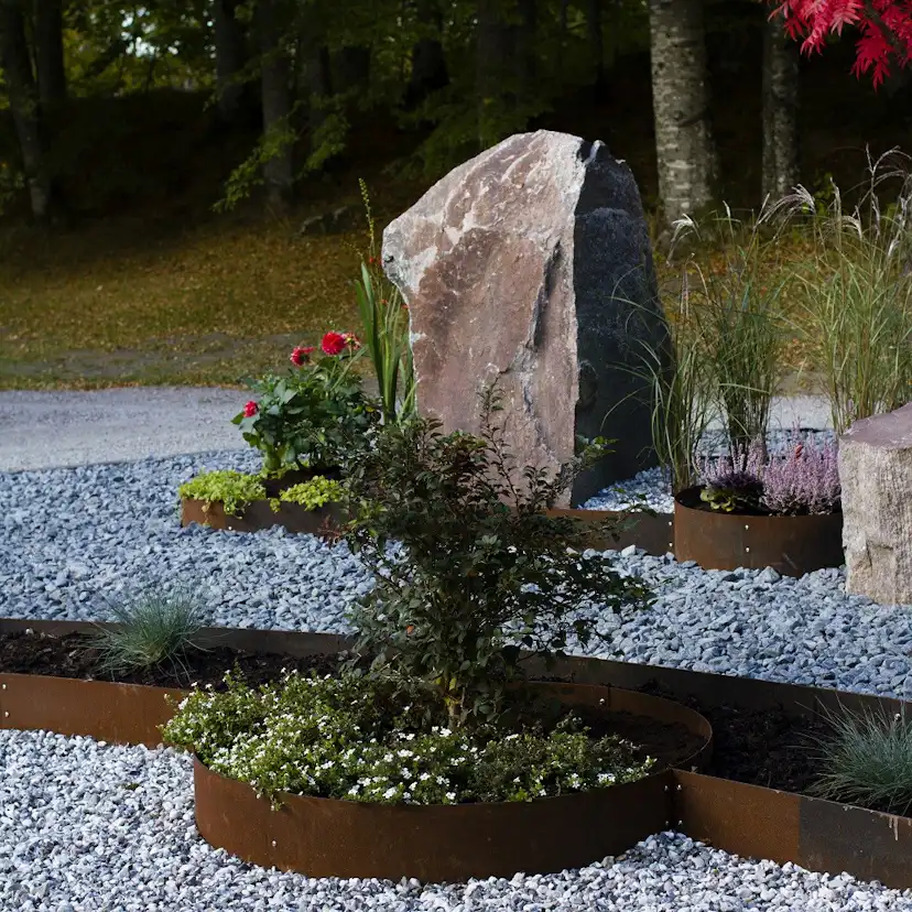 Planteringskant Flexigarden Corten Övergång