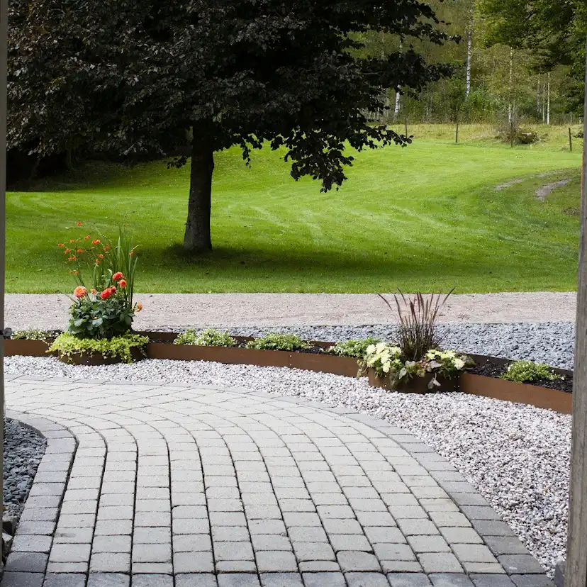 Planteringskant Flexigarden Corten Övergång