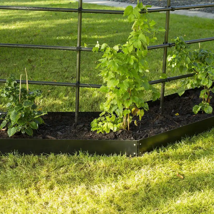 Planteringskant Flexigarden Svart 120 mm Skarvplåt
