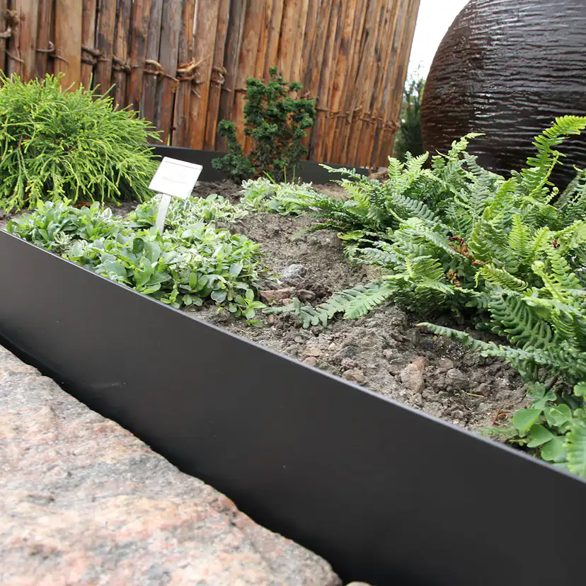 Planteringskant Flexigarden Svart 180 mm Rak