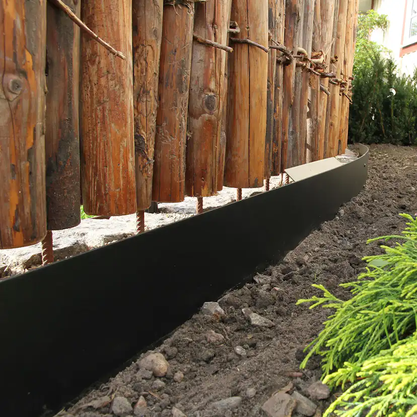 Planteringskant Flexigarden Svart 180 mm Skarvplåt