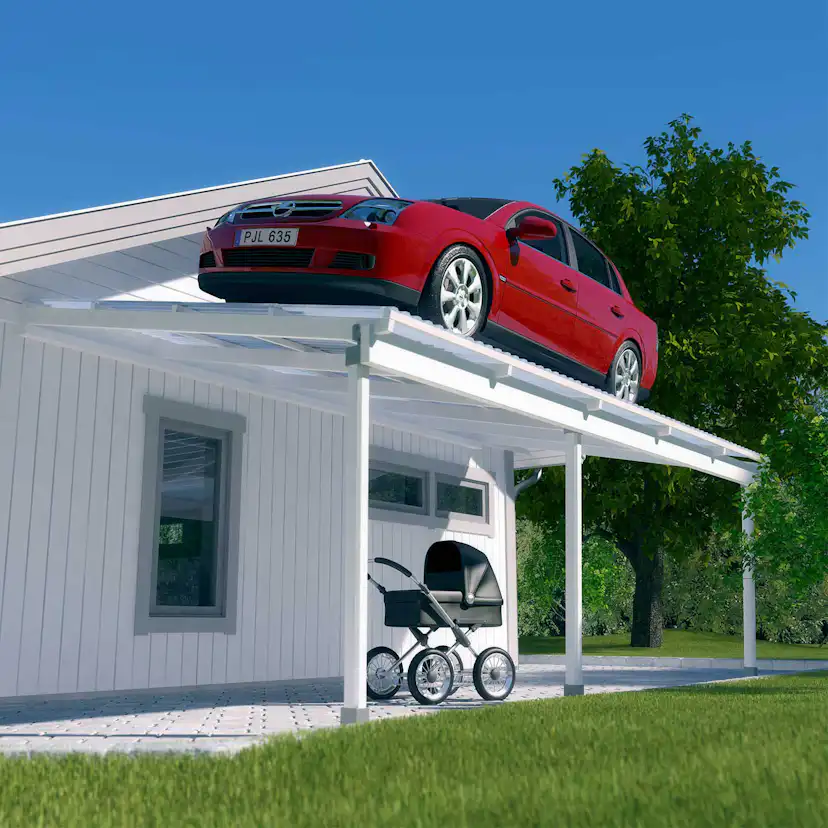 Plasttak Halle Polar Gåbar Komplett Tak Opal