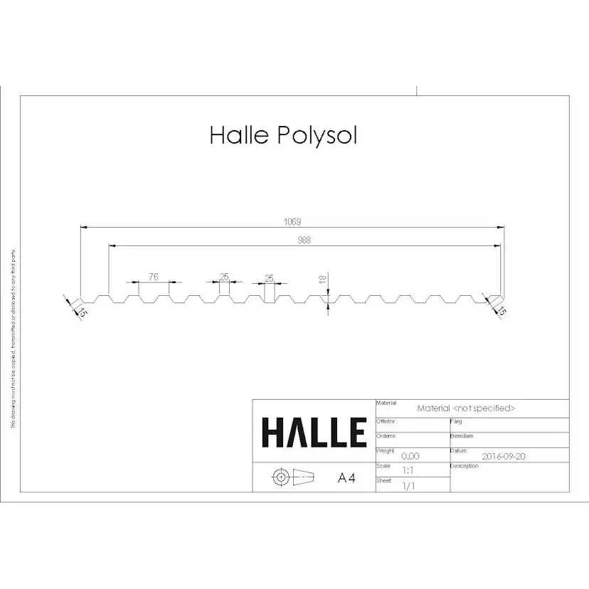 Plasttak Halle Polysol Komplett Tak Opal