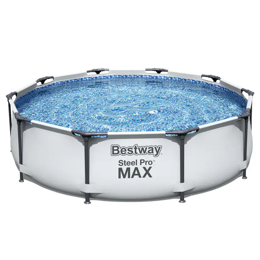 Poolpaket Bestway Steel Pro Max Ø3m Stålramspool Ovanmark med Filterpump