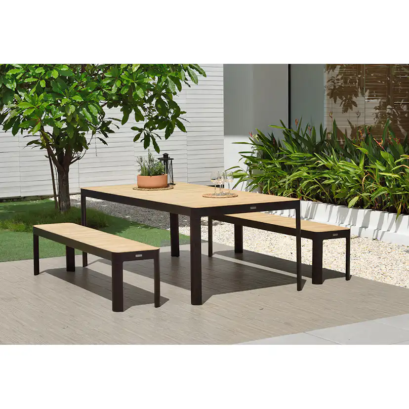 Matgrupp LifestyleGarden Portals 210 cm med 2 Bänkar