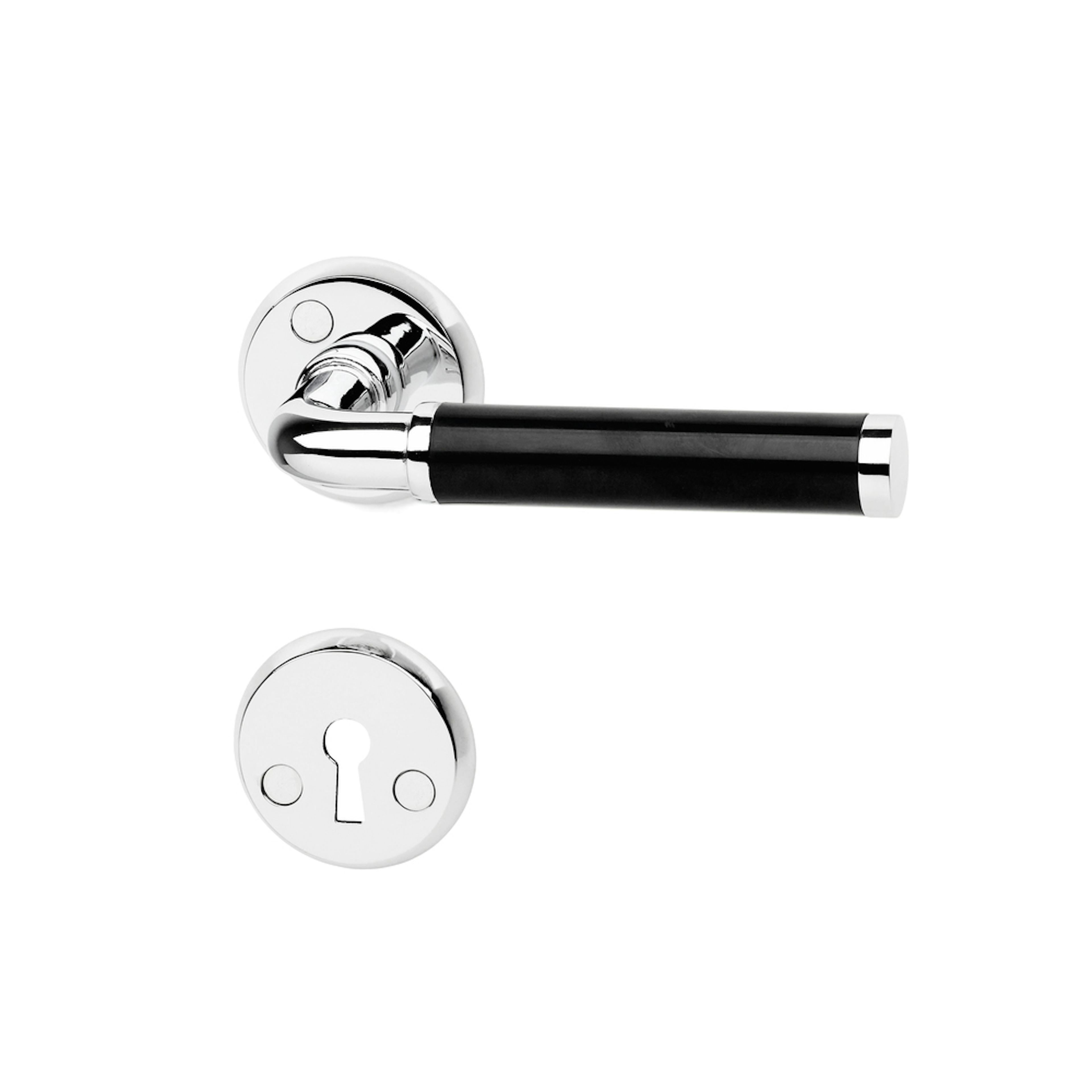 Innerdörrhandtag Habo A383 svart/krom