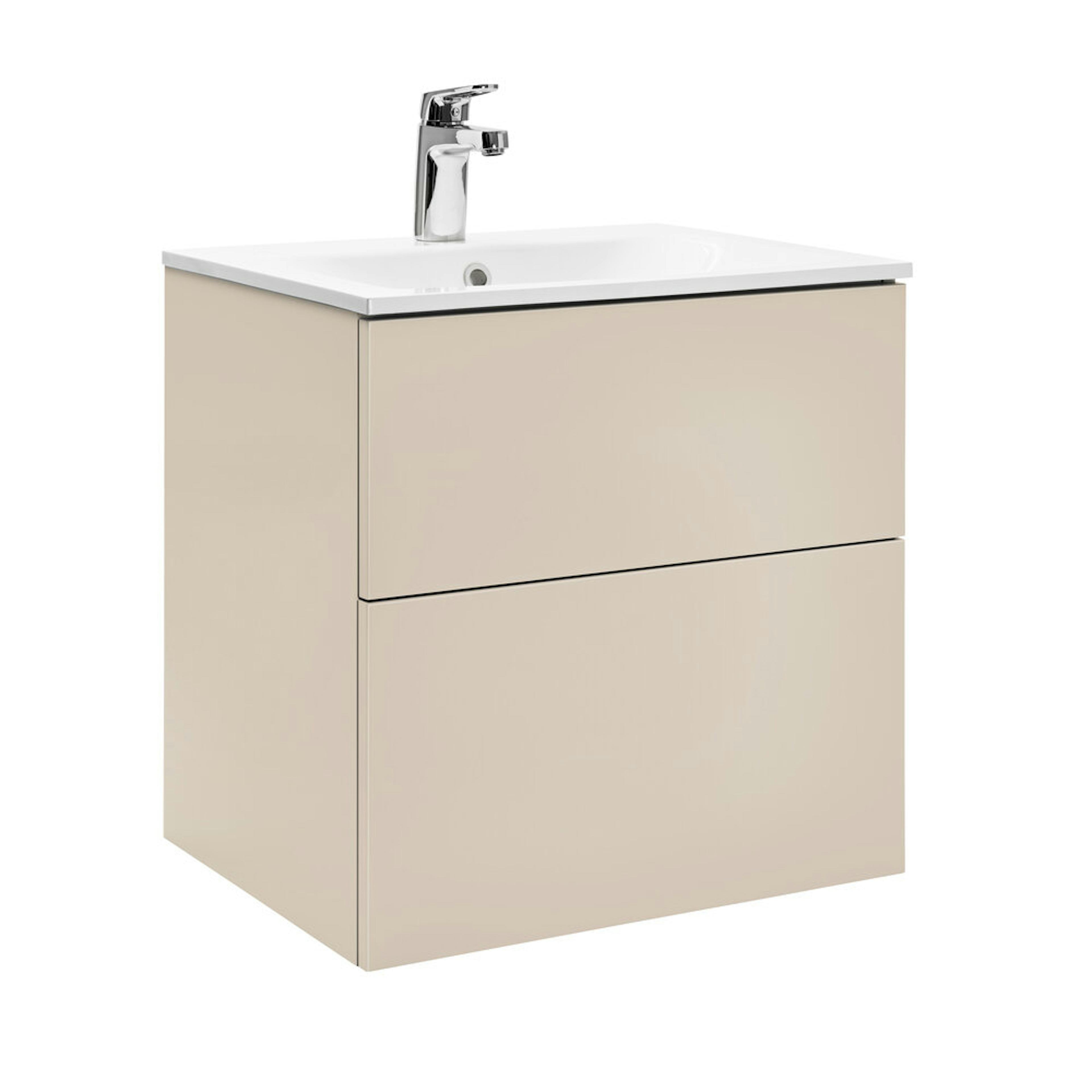 Tvättställsskåp Alterna Isella Aqua med Ariella Mineralkomposit Tvättställ