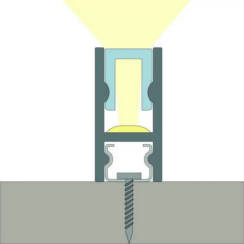 Profil Hide-a-lite Micro U Aluminium 1 m