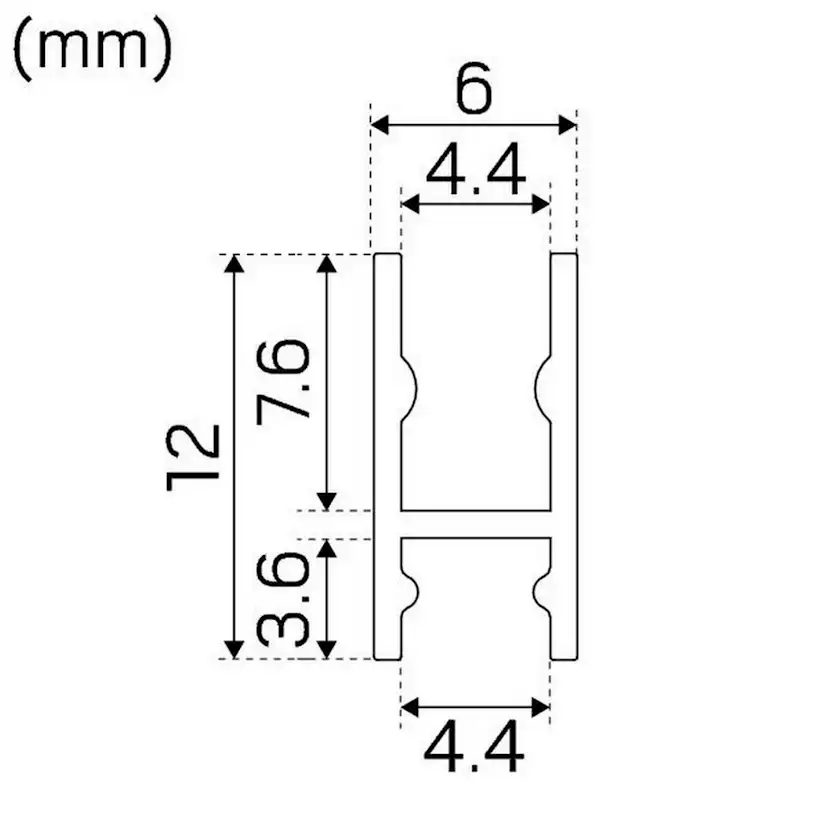 Profil Hide-a-lite Micro U Aluminium 1 m