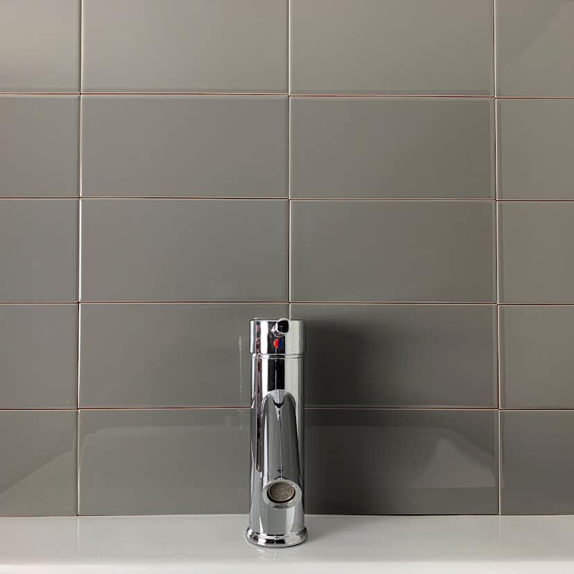 Kakel Tenfors Cemento Slät Blank 10x20 cm