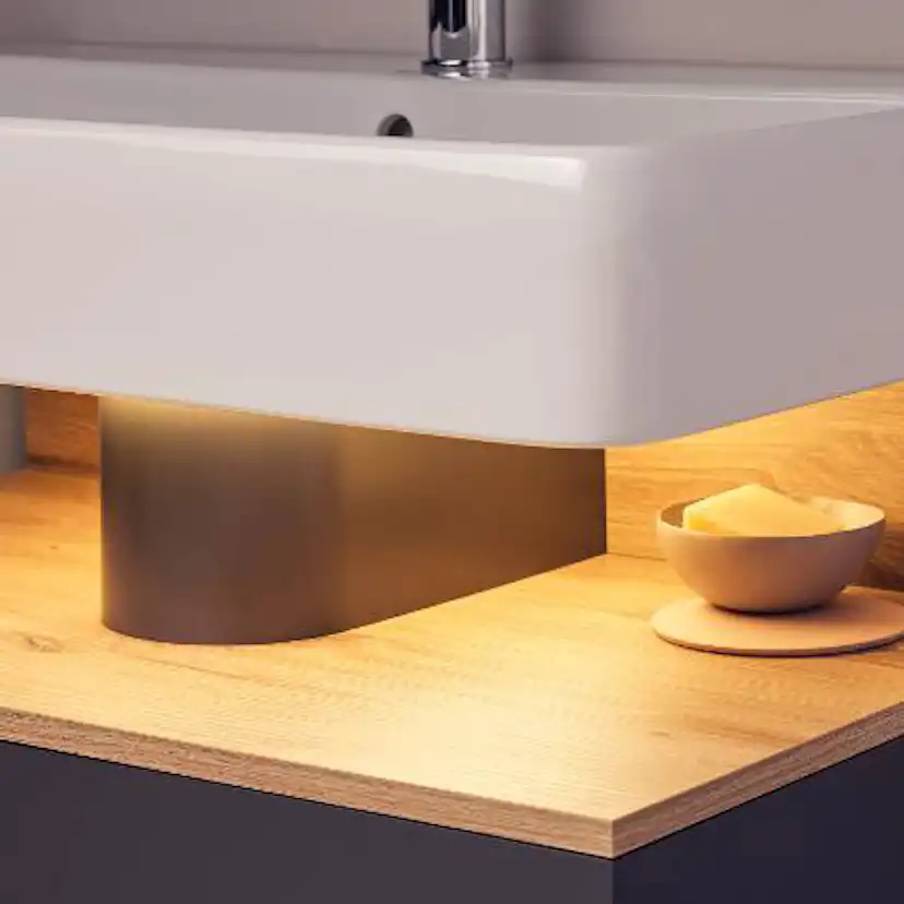 Tvättställsskåp Duravit Qatego med Tvättställ, Lådor och Belysning