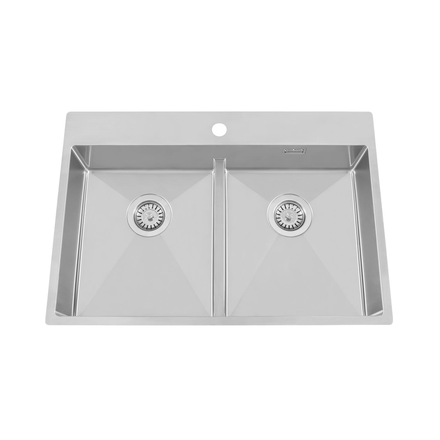 Diskho Nordic Tech Radius 80 KBX Rostfri Dubbel med Korgventil & Vattenlås