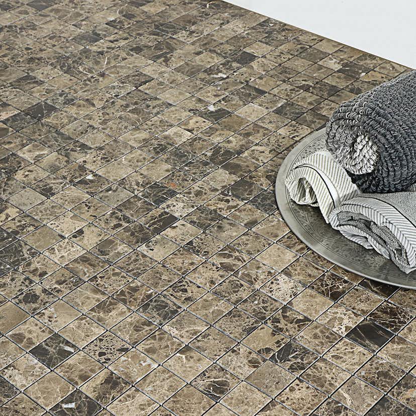 Mosaik Tenfors Marmor Emperador 5x5 cm