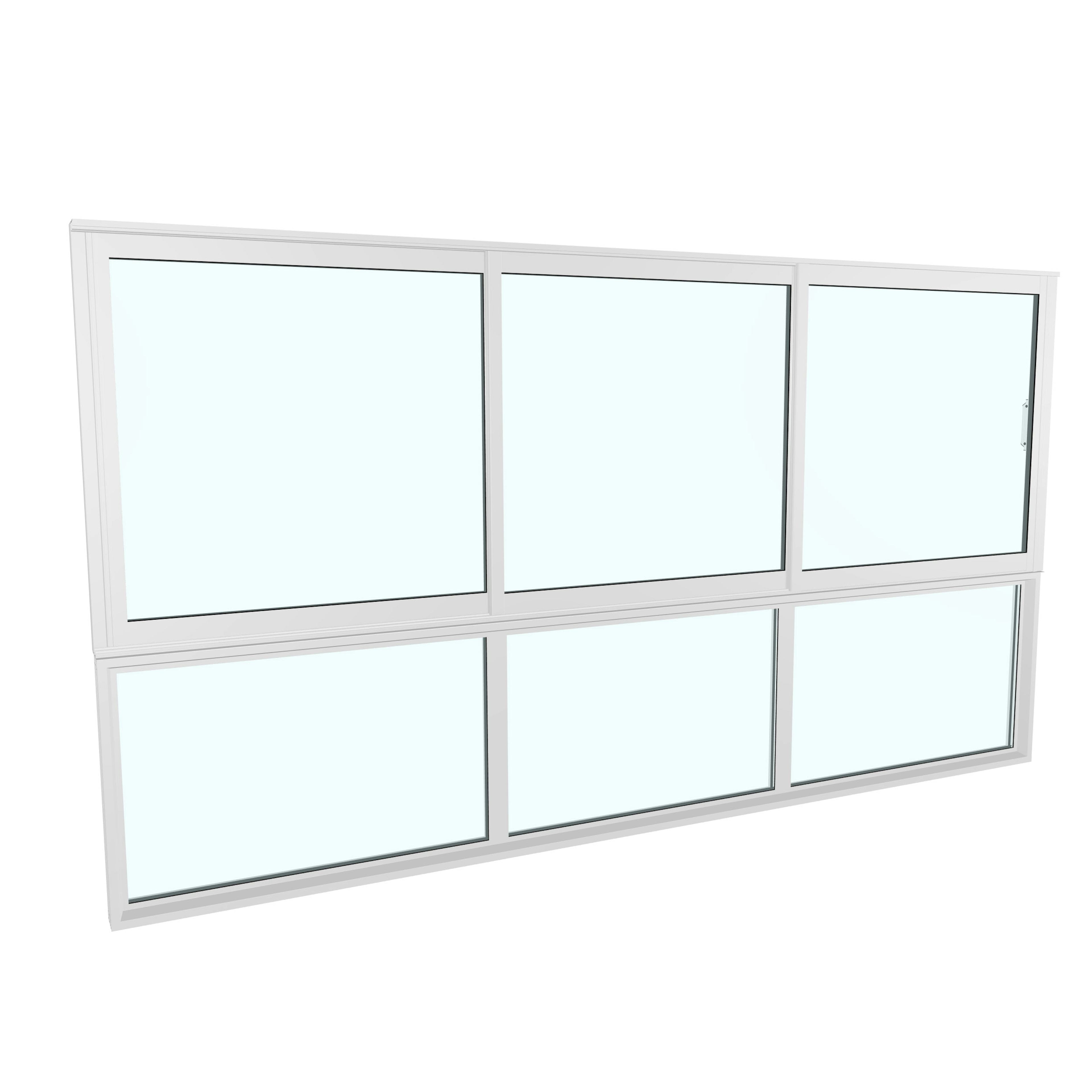 Skjutfönster med fast underdel Landskap Robust Året Runt 3-del