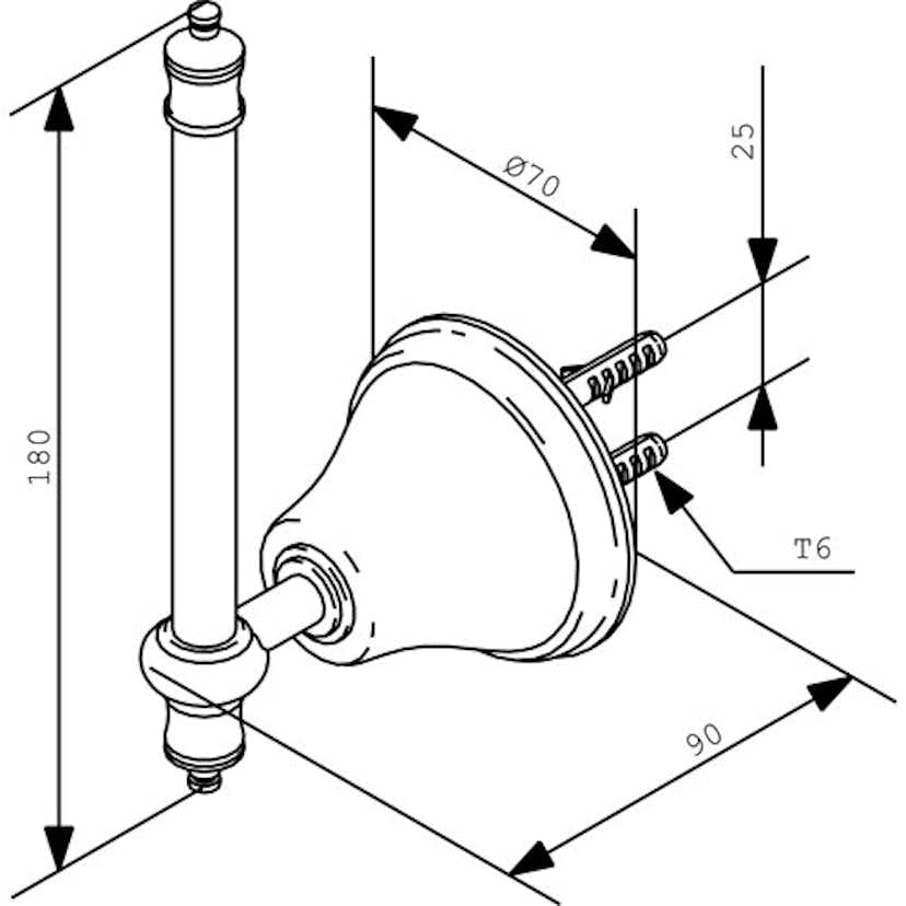 Reservpappershållare Damixa Tradition