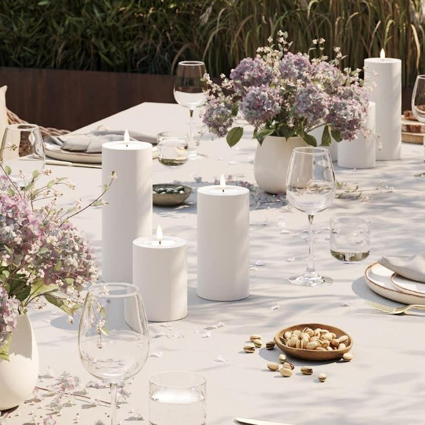 LED-Blockljus DeluxeHomeart Utomhus 7,5x20 cm