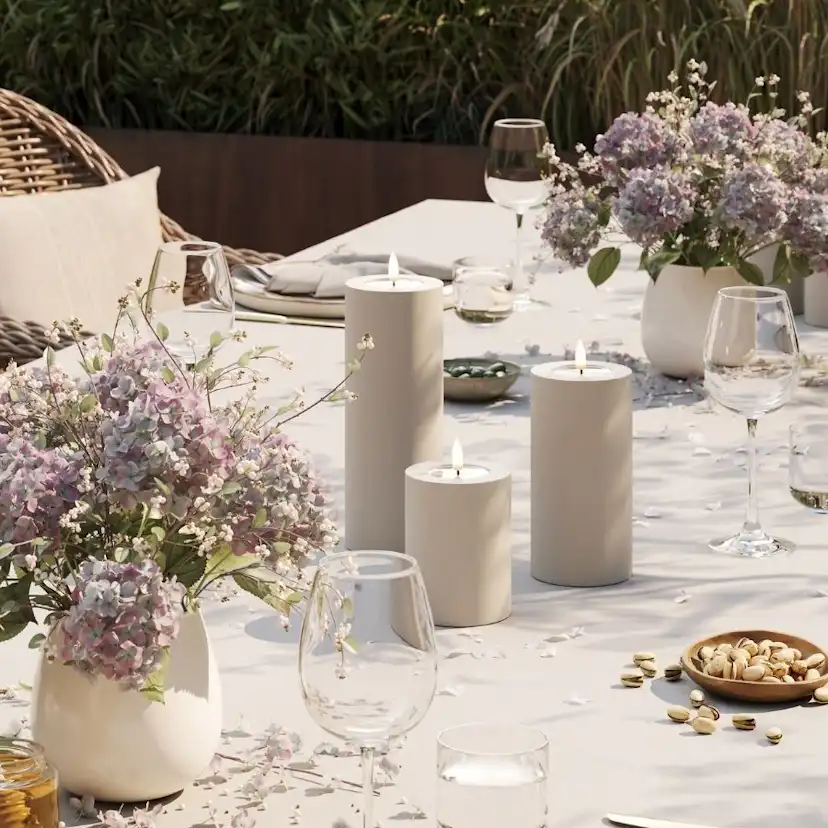 LED-Blockljus DeluxeHomeart Utomhus 7,5x10 cm