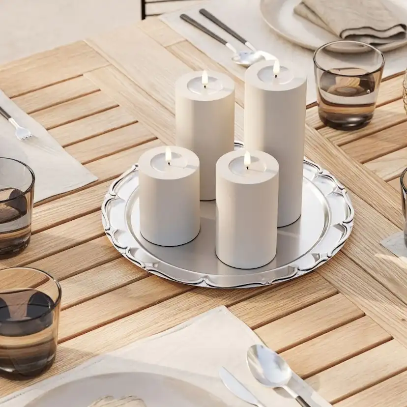 LED-Blockljus DeluxeHomeart Utomhus 7,5x10 cm