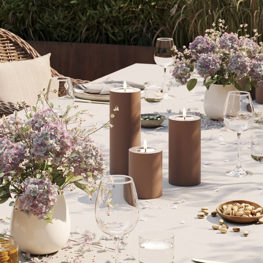 LED-Blockljus DeluxeHomeart Utomhus 7,5x12,5 cm