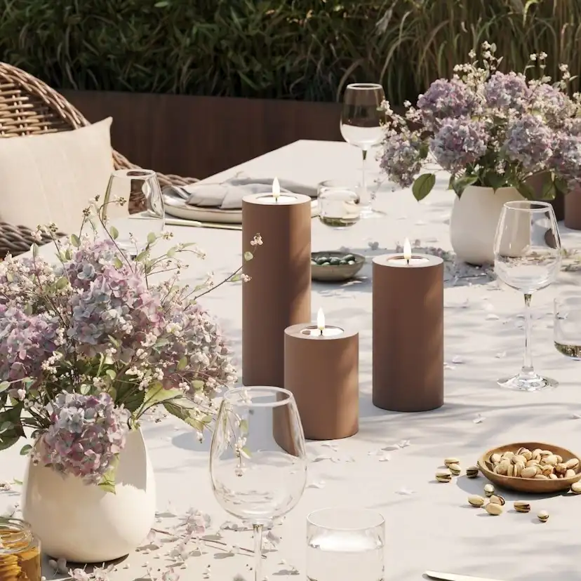 LED-Blockljus DeluxeHomeart Utomhus 7,5x12,5 cm