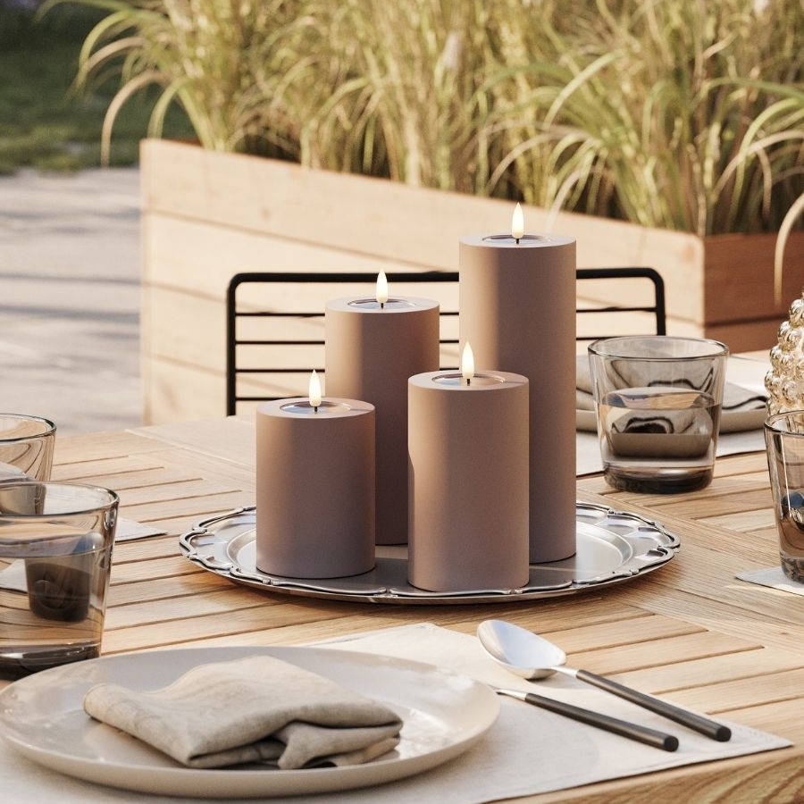 LED-Blockljus DeluxeHomeart Utomhus 7,5x12,5 cm