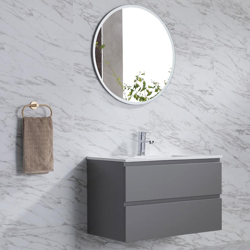 Spegel Bathlife Roa Grå