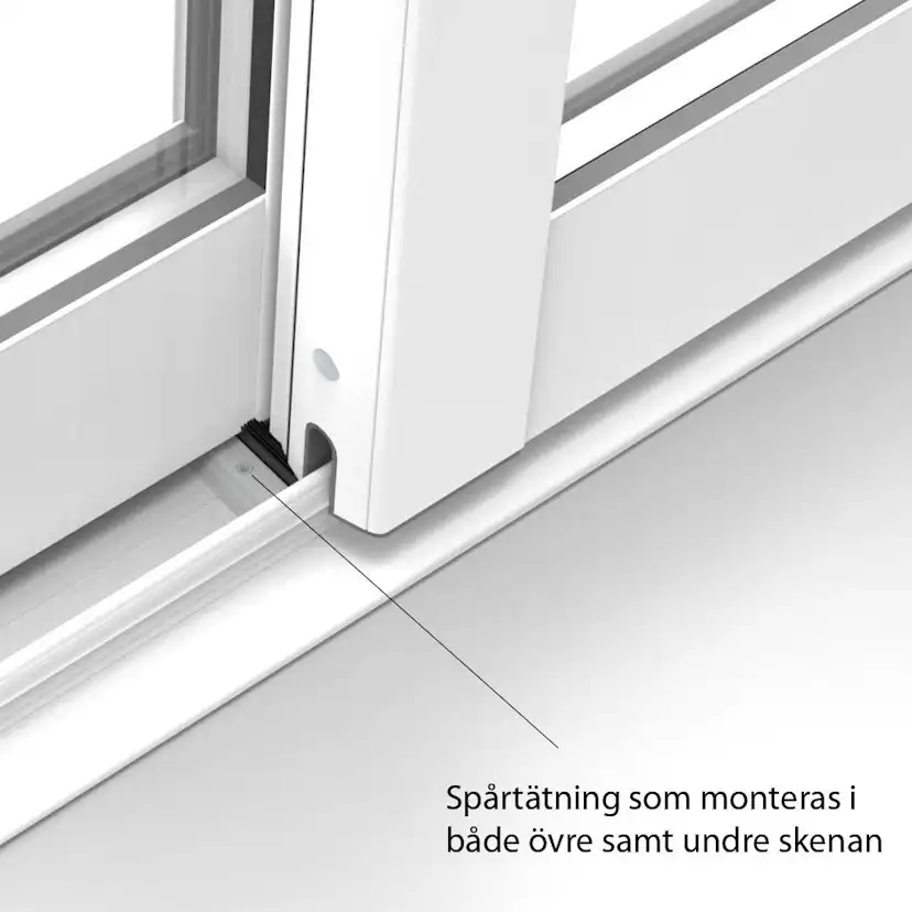 Skjutfönster Landskap med Panelvägg Robust Året Runt