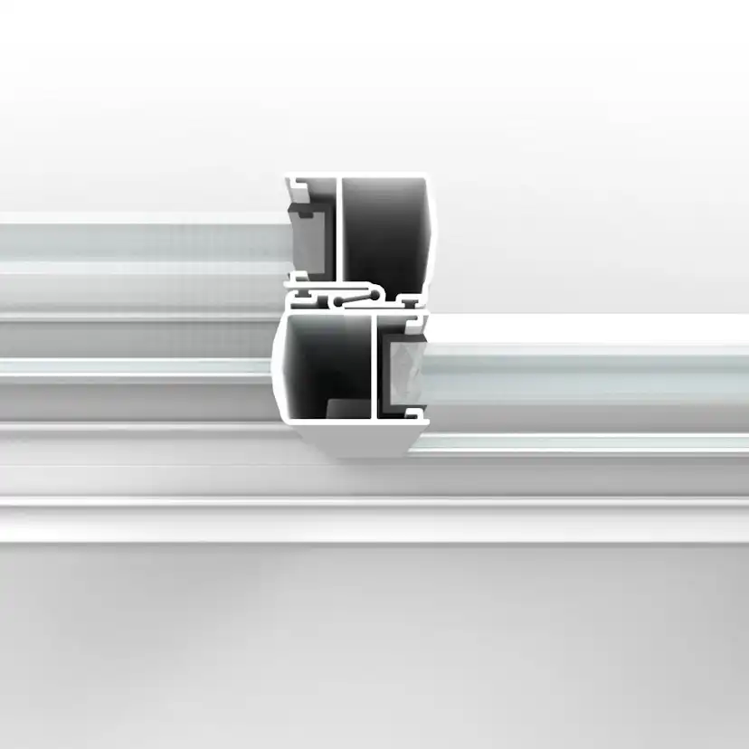 Skjutfönster Landskap med Panelvägg Robust Vår och Höst