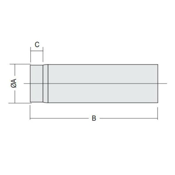 Rör Kaminexperten 500 mm Svart 120