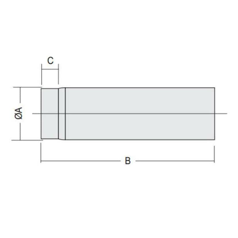 Rör Kaminexperten 500 mm Svart 120