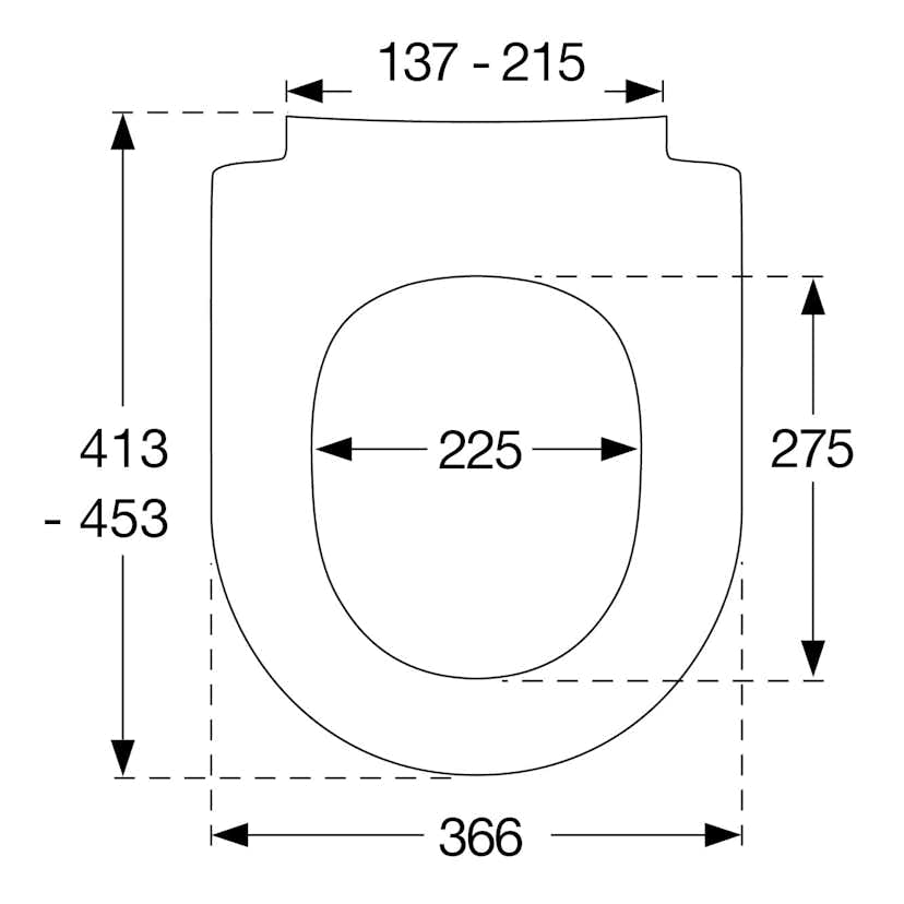 Toalettsits Pressalit D-Shape S1068
