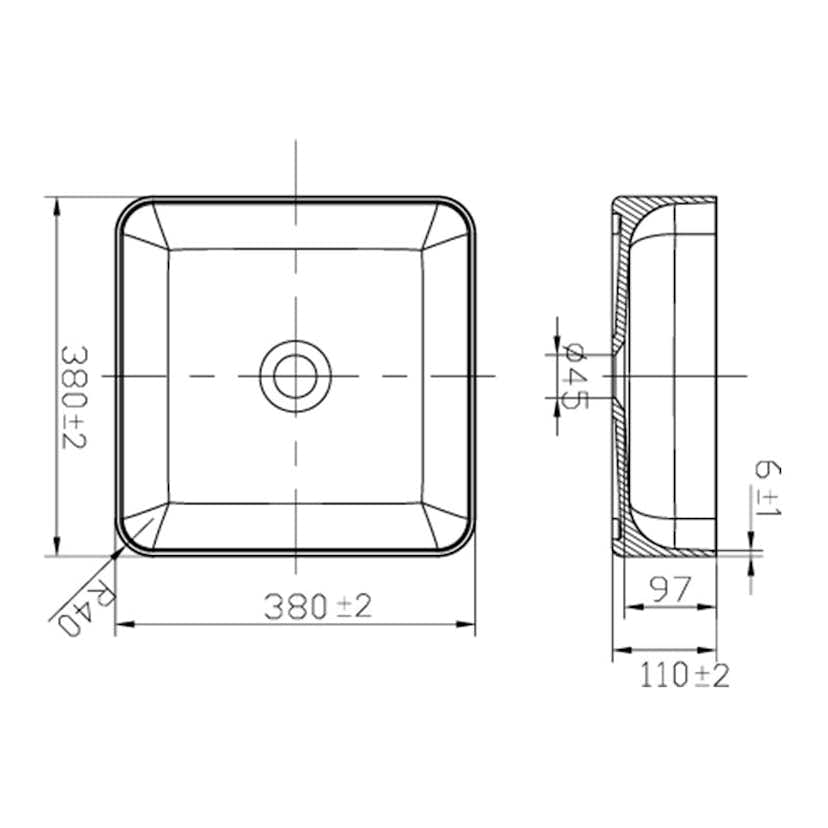 Tvättställ Scandtap Solid S1