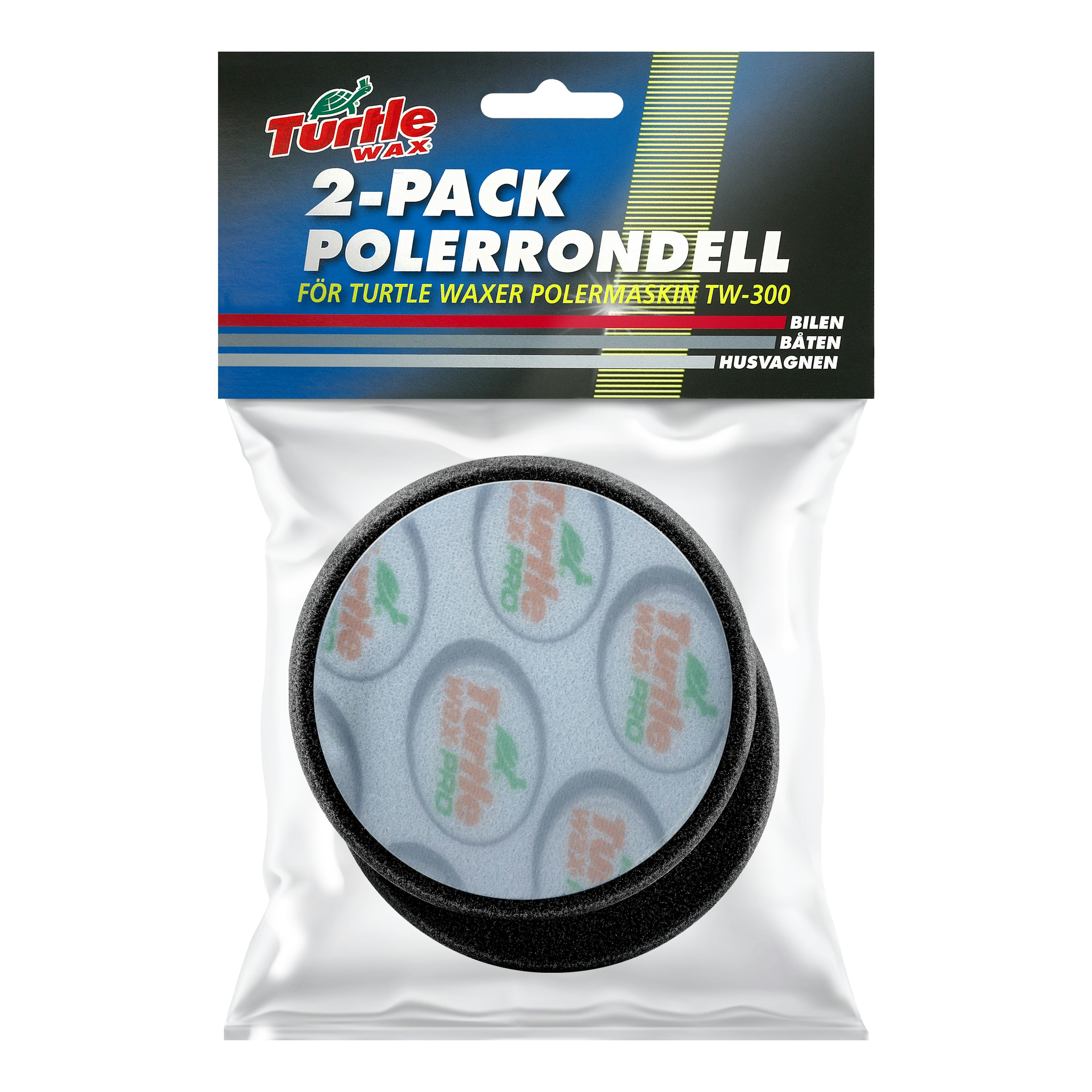 Polerrondell Turtle Wax Svart 100mm 2-pack