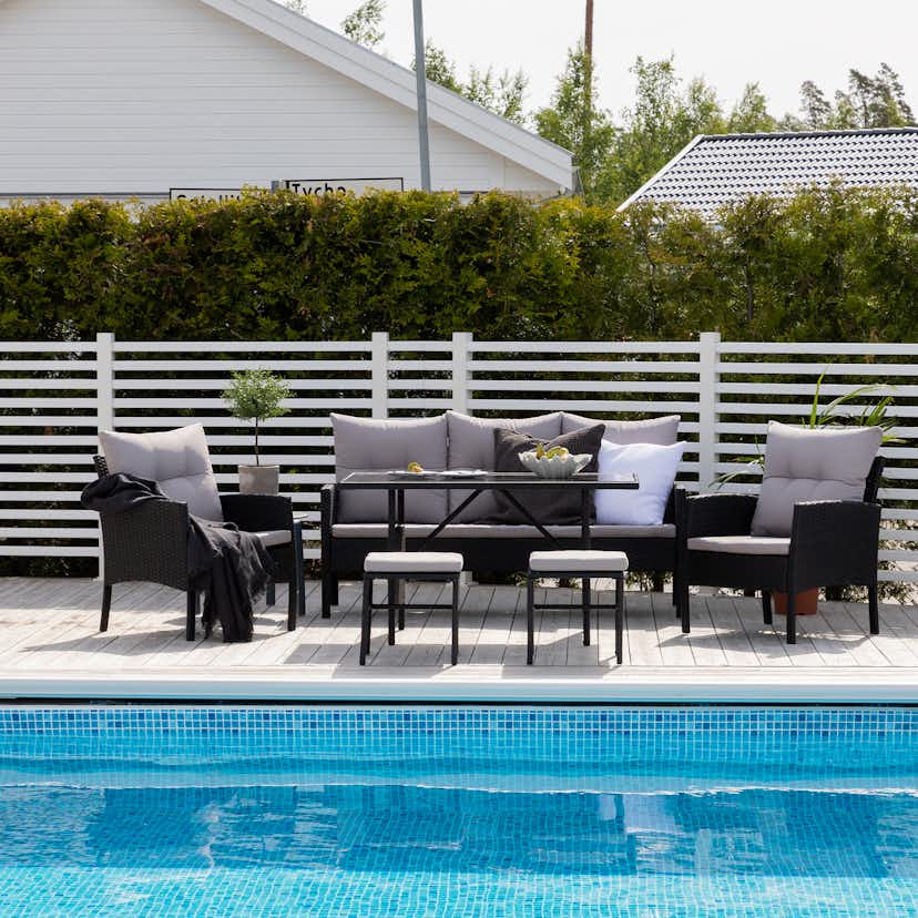 Soffgrupp Venture Home Kalle Svart/Grå Utomhus