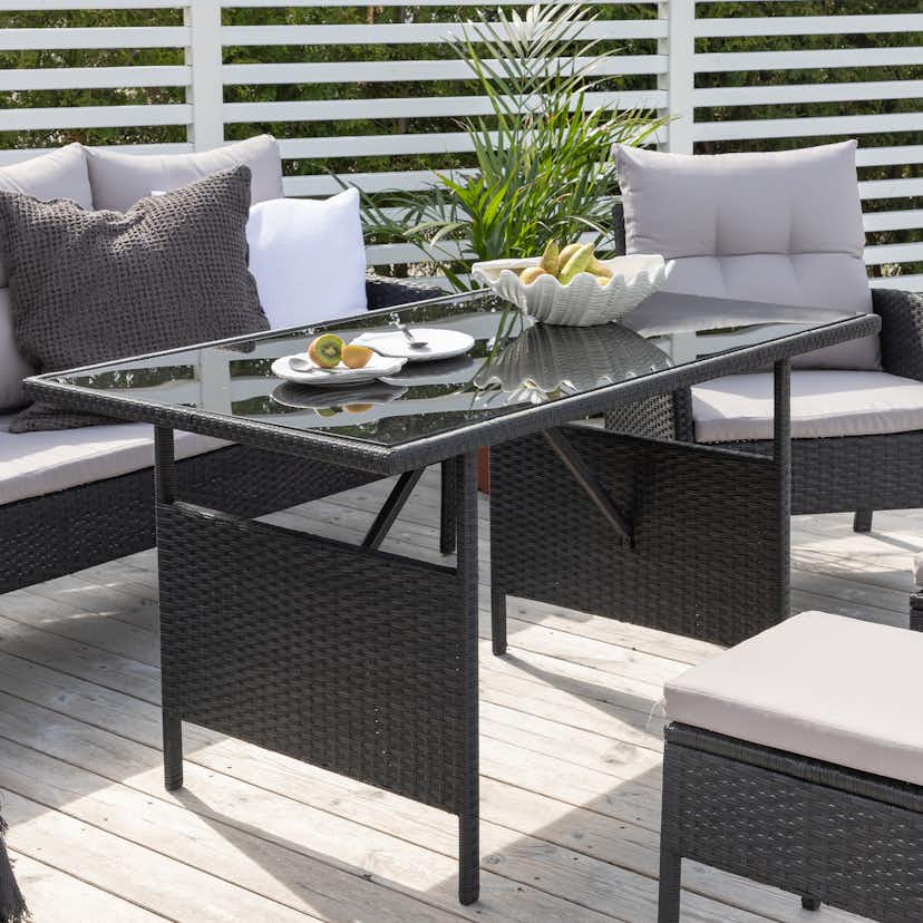 Soffgrupp Venture Home Kalle Svart/Grå Utomhus