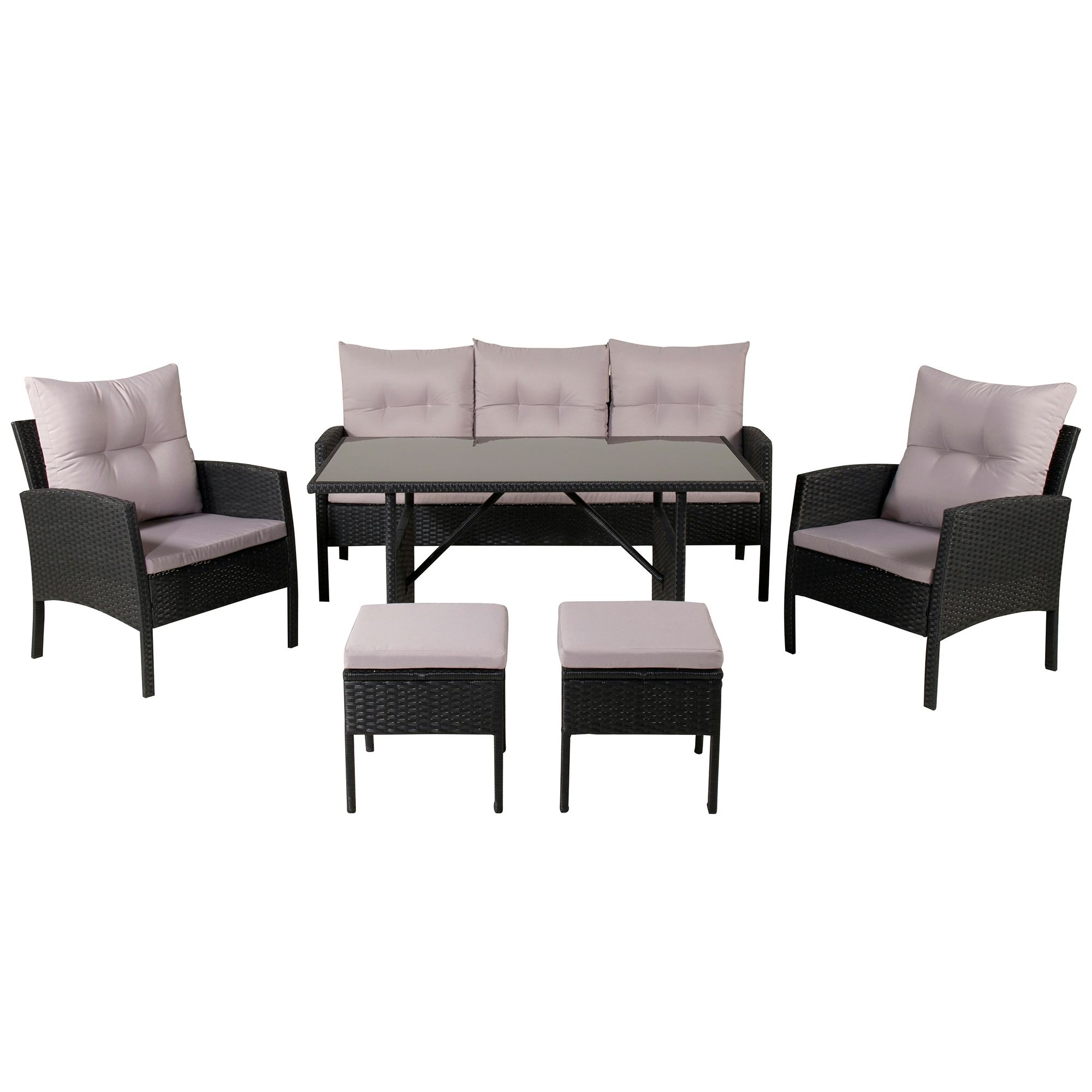 Soffgrupp Venture Home Kalle Svart/Grå Utomhus