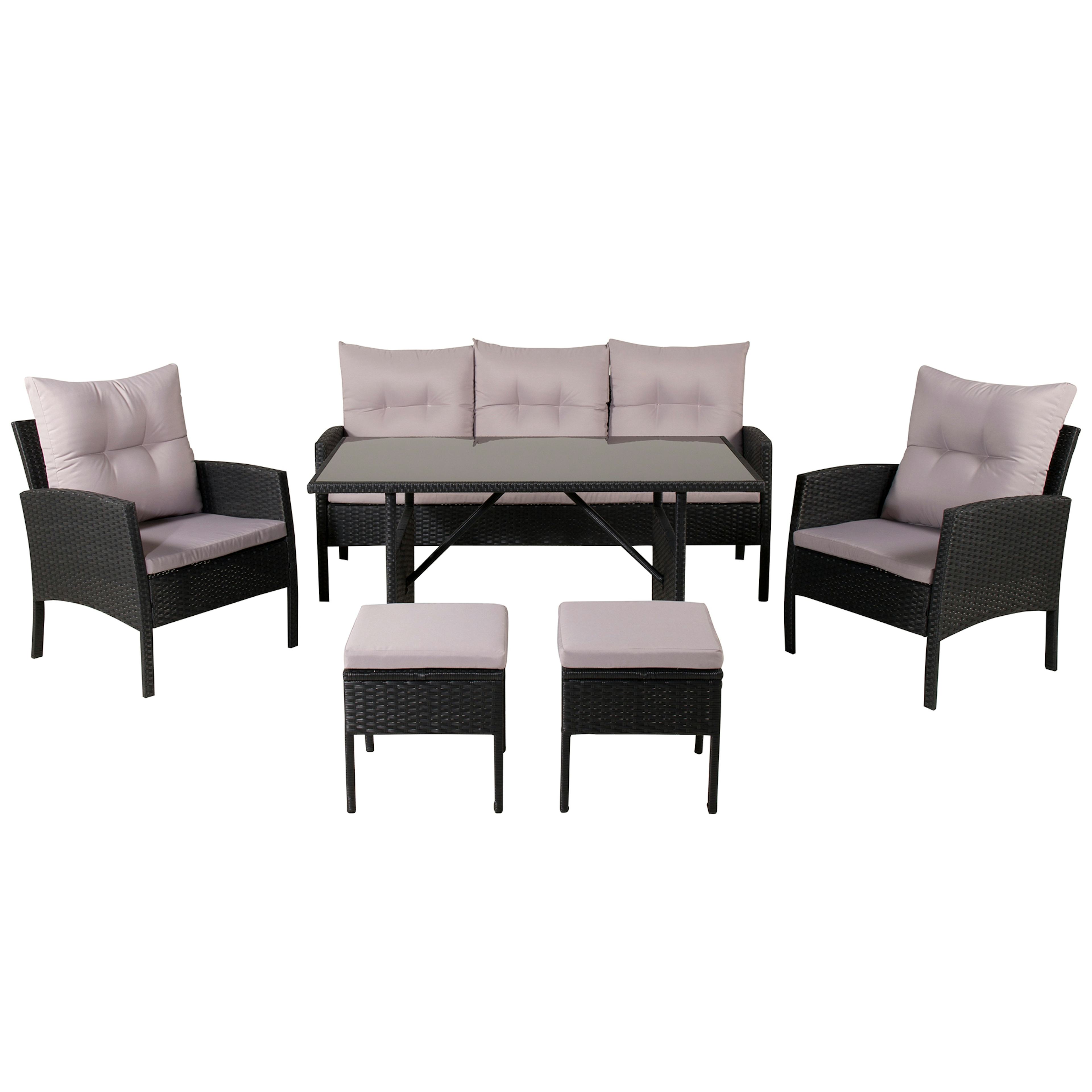 Soffgrupp Venture Home Kalle Svart/Grå Utomhus