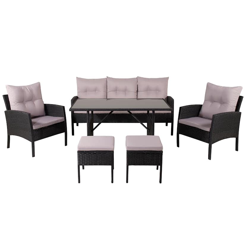 Soffgrupp Venture Home Kalle Svart/Grå Utomhus