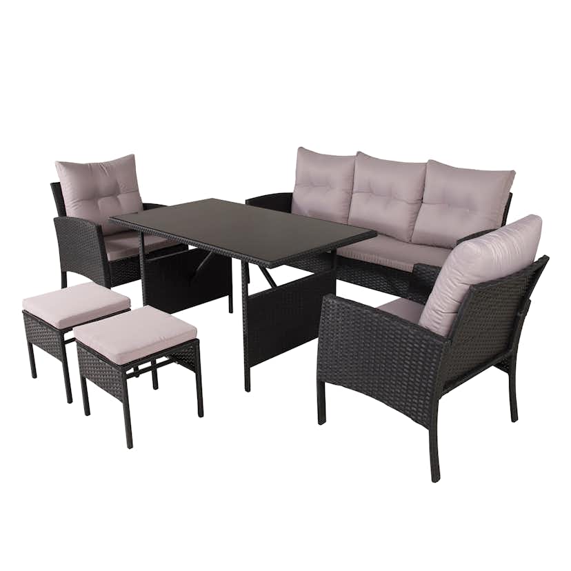 Soffgrupp Venture Home Kalle Svart/Grå Utomhus