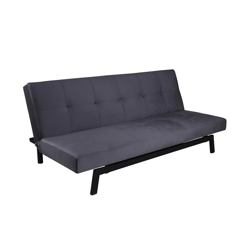 Bäddsoffa Venture Home Bodil Grå Sammet 2-sitssoffa 180x80x55 cm 1 Sovplats