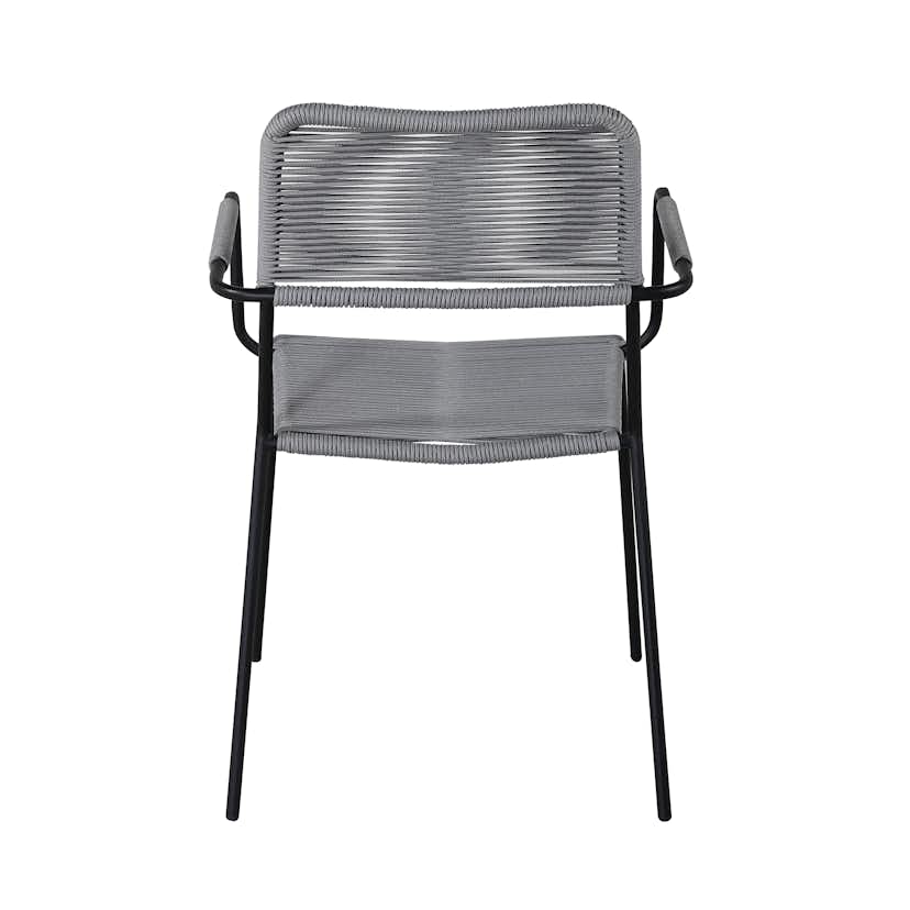 Trädgårdsstol Venture Home Leon Aluminumstol för Utomhusbruk Svart/Grå