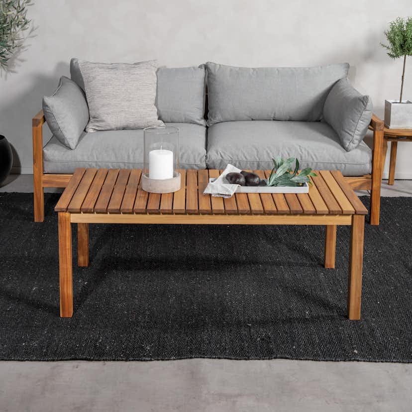 Loungesoffa Venture Home Moa Akacia/Grå, 2-Sits Utesoffa med Dyna