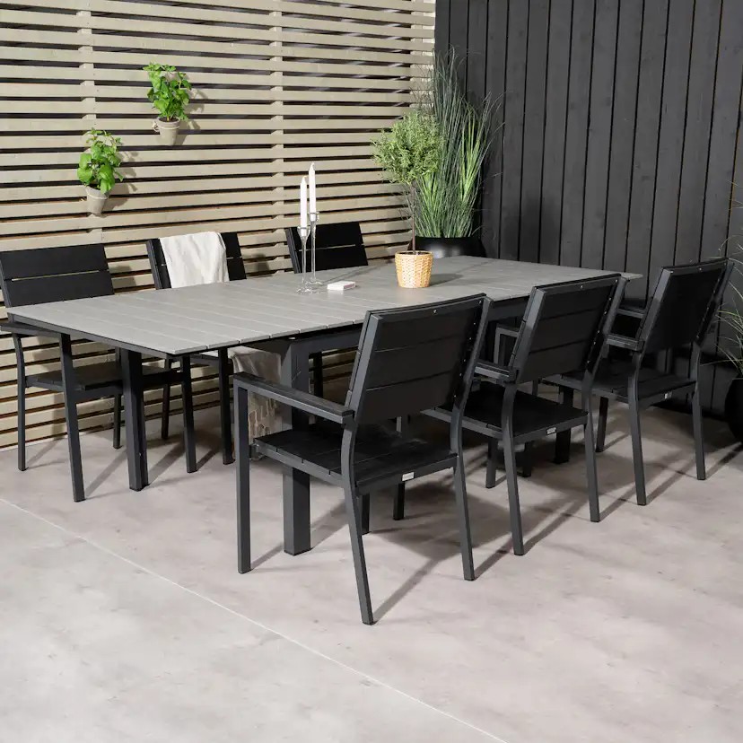 Matgrupp Venture Home Lova 160/240 med 6 Lova Stolar