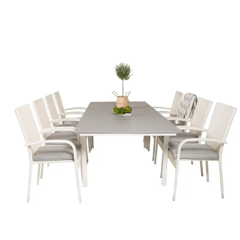 Matgrupp Venture Home Lova 160/240 med 8 Asta Stolar