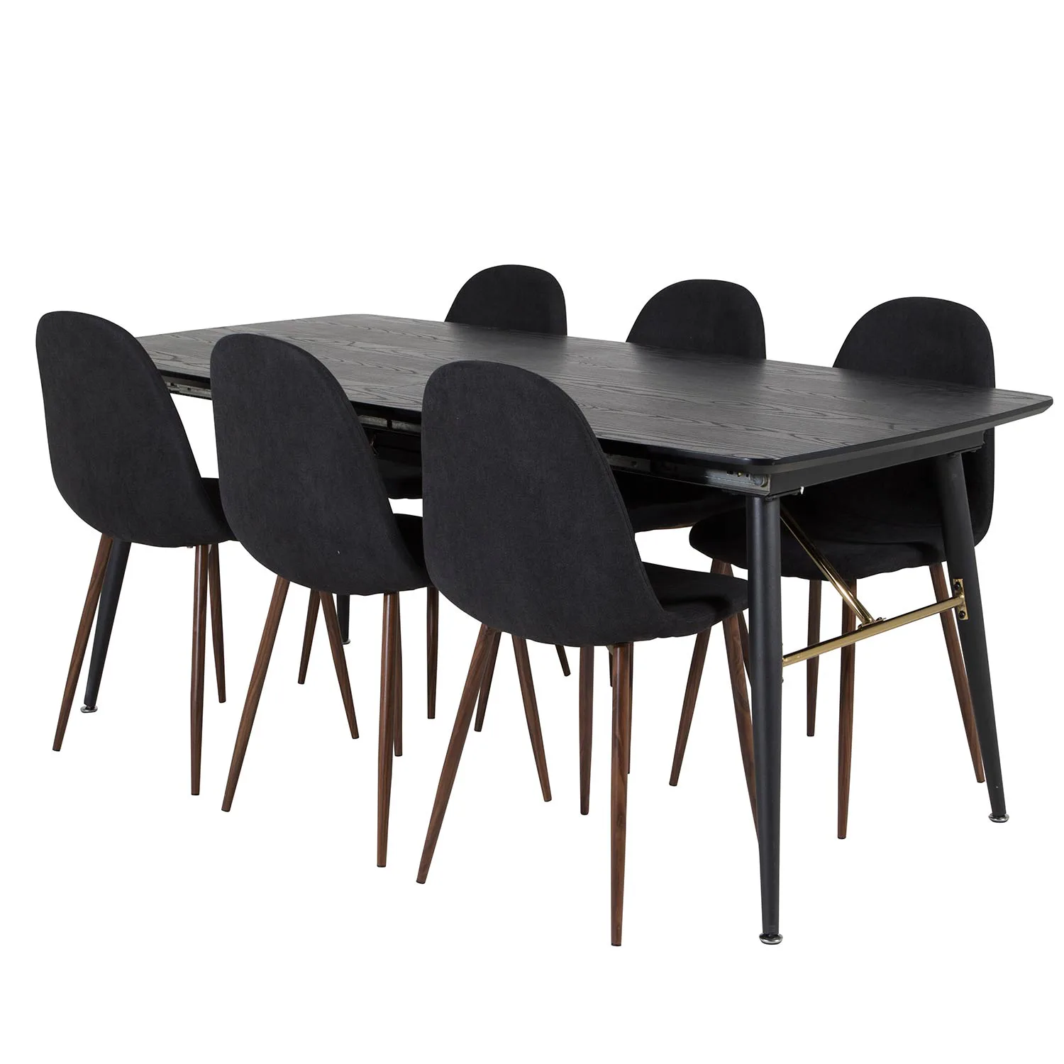 Matgrupp Venture Home Guld med 6 Pobbie Stolar Polyestertyg