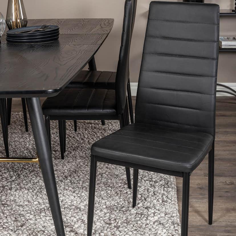 Matgrupp Venture Home Gold med 6 Slim Stolar