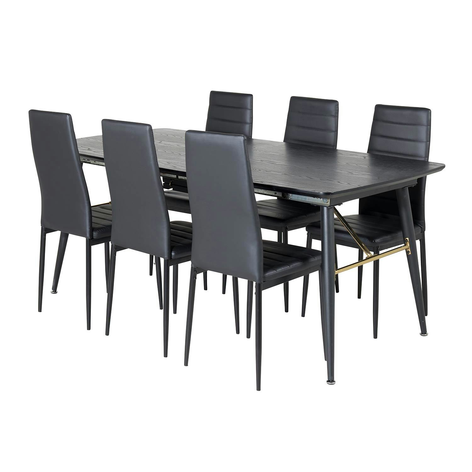 Matgrupp Venture Home Gold med 6 Slim Stolar