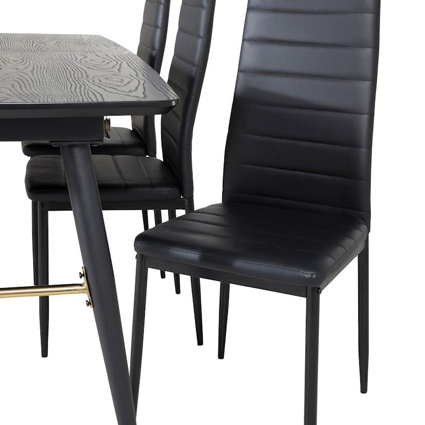 Matgrupp Venture Home Gold med 6 Slim Stolar